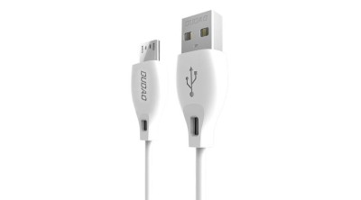 Dudao Cablu de date și &amp;icirc;ncărcare Micro USB 2.4A 1m - alb foto