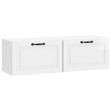 vidaXL Oglindă TV montată pe perete Alb foarte lucios 98 x 31 x 30 cm 899409