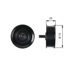 GATES T36410 DriveAlign&reg; Rola ghidare/conducere, curea transmisie