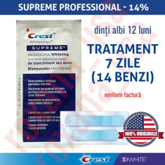 14x Benzi Albirea Dintilor Crest Whitestrips Supreme Professional foto