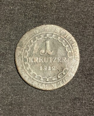 Moneda 1 kreuzer 1812 S Austria foto