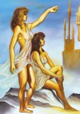 Cumpara ieftin M. Dragu-Vis feminim cu castel, pictură - romantismul cosmic