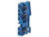 Conector electric pentru șine 0.2-6mm&sup2; 3 borne albastru