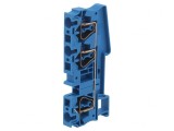 Conector electric pentru șine 0.2-6mm&sup2; 3 borne albastru