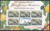 DB1 Fauna Grenada Pasari 200 Ani Audubon MS MNH, Nestampilat