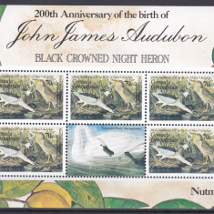 DB1 Fauna Grenada Pasari 200 Ani Audubon MS MNH