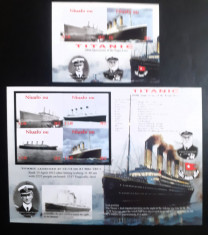 NIUAFO&amp;#039;OU 2012 VAPOARE, TRANSPORTURI, Titanic, serie 4v +Bloc nedantelate, mnh foto