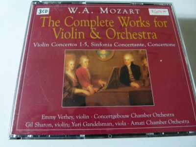 The complete works for violin &amp;amp; orch - Mozart, Concergebouw ch orch. foto
