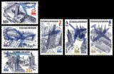 Cehoslovacia 1976 - Expo Praga, arhitectura, avioane, serie neuzata