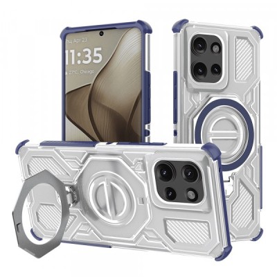Husa pentru Motorola Edge 50, Techsuit, Carbon Shield Pro, Albastra foto