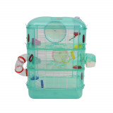 Cumpara ieftin PawHut Cusca pentru Hamster 3 Niveluri, Verde, 40.5x28x55cm