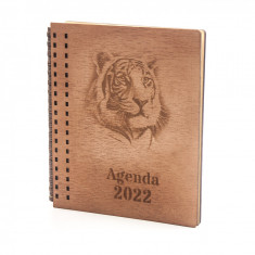 Agenda din lemn personalizata, 22x19 cm , culoarea maro