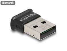 Adaptor Bluetooth 5.0 dual mode + EDR + BLE Class 1 max. 100m, Delock 61024