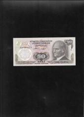 Turcia 50 lire 1970 seria04090471 unc foto
