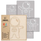 KIDS Șablon de plastic reutilizabile (5 buc) // ASTRONAUT