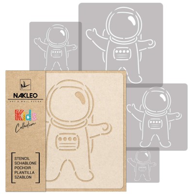 KIDS Șablon de plastic reutilizabile (5 buc) // ASTRONAUT foto