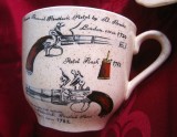 SET CEASCA / CANA CU FARFURIE CERAMICA ROYAL WORCESTER PALISSY ANGLIA DECOR PISTOALE DE EPOCA DIN ANII 1700