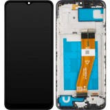 Display cu Touchscreen MP compatibil cu Samsung Galaxy A03 A035, cu Rama, Versiune F, Negru