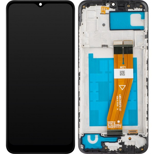 Display cu Touchscreen MP compatibil cu Samsung Galaxy A03 A035, cu Rama, Versiune F, Negru