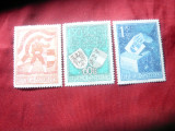 Serie Austria 1950 Alegeri Carintia , 3 valori , uzata pe fata