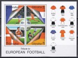 Gibraltar 2000 - Campionatul European de Fotbal - Belgia și Olanda, Colita, MNH, Nestampilat