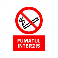 Sticker Autocolant Fumatul Interzis Obligatoriu 17cm x 13cm (17x13) foto