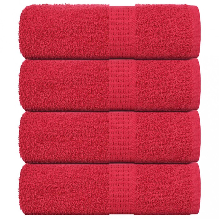 vidaXL Prosoape de baie 4 buc. FROGN Roșu 30x30 cm 100% bumbac