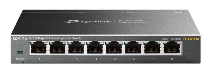 Switch Easy Smart, 8 porturi RJ45 Gigabit, Managed - TP-Link TL-SG108E