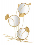 Cumpara ieftin Oglinda decorativa Triple Flow, Mauro Ferretti, 65 x 88 cm, fier/MDF, auriu