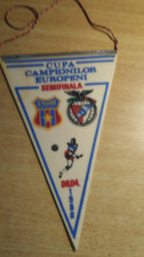 MCFA - FANION - STEAUA BUCURESTI - BENFICA LISABONA - CCE - 06 APRILIE 1988 foto