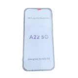 Husa 360 compatibila cu Samsung Galaxy A22 5G, V2 Transparent fata+spate