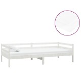 Cumpara ieftin Pat de zi cu saltea, 90x200 cm, lemn masiv de pin