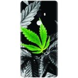 Husa silicon pentru Xiaomi Mi Mix 2, Trippy Pot Leaf Green