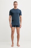 Karl Lagerfeld pijama culoarea bleumarin, cu imprimeu, A4M45008