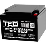 Acumulator plumb acid TED Electric A0114133, 12 V, 26000 mAh