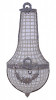 Aplica din alama masiva argintie brumata cu cristal CAT128B, Lampi