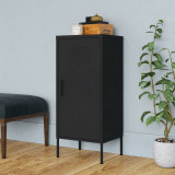 Dulap depozitare Gossi negru 42.5x35x101.5 cm otel, 2 rafturi reglabile,  dormitor/hol