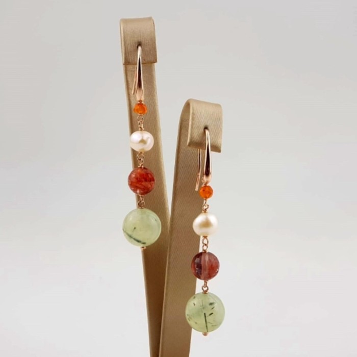 Cercei Mora din cuarț și perle