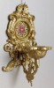 Aplica din aluminiu stil Art Nouveau, suport pentru iluminat bronz auriu, Sfesnice