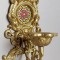 Aplica din aluminiu stil Art Nouveau, suport pentru iluminat bronz auriu