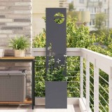 Cumpara ieftin Ghiveci de Grădină cu Panou Decorativ Antracit 32 x 140 cm