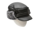 Caciula KLOP neagra, 13K, din piele naturala