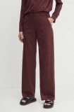 MAX&amp;Co. pantaloni femei, culoarea bordo, drept, high waist, 2416781012200