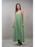 ROCHIE LUNGA CU BRETELE SUBTIRI ROMBURI MULTICOLORA ETERNOZZO Verde S-M