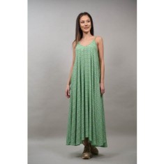 ROCHIE LUNGA CU BRETELE SUBTIRI ROMBURI MULTICOLORA ETERNOZZO Verde S-M