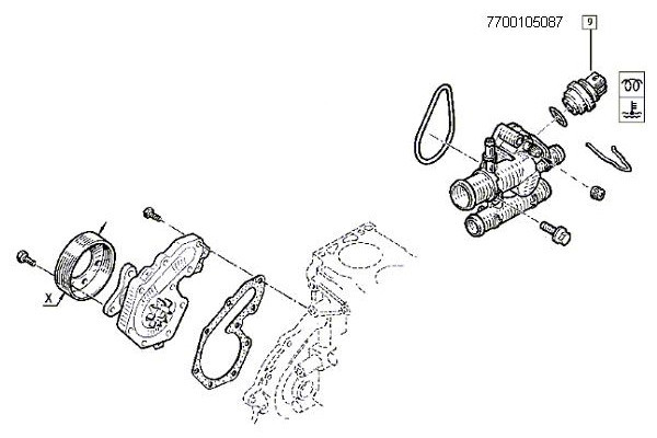 SENZOR TEMPERATURA LICHID RACIRE 1.5 DCI 4 PINI - 26993