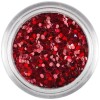 Paiete 1mm - hexagoane roşu intens, INGINAILS