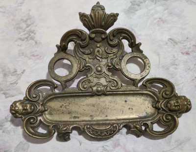 tavita / suport autentic Art Nouveau din bronz masiv - foto