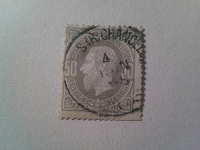 Timbru Belgia 1869 Rege Leopold II , stampilat , val. 50c foto