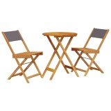 Cumpara ieftin Set mobilier bistro, 3 piese, textil antracit/lemn masiv